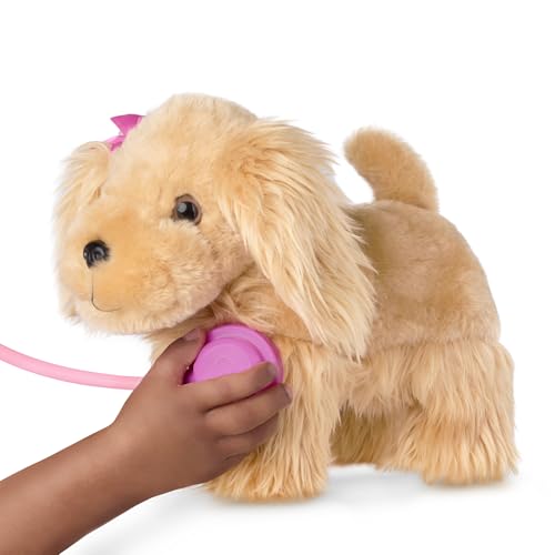 Pucci Pals Plush Cocker Spaniel Vet Care Carrier, 8-Piece Dog Set, Pet | 8-piece plush pet playset with Cocker Spaniel, pink and blue carrier bag, stethoscope, syringe, cast, cone, 2+ Years - style: Cocker Spaniel with Vet Kit