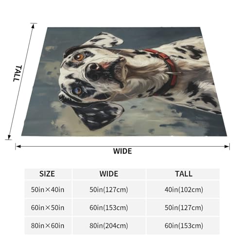 Dalmatian Blanket Gifts for Women Girls Kids Dog Lovers, Puppy Flannel Blankets, Warm Cozy Soft Throw for Bedroom, Camping, Couch, Decor 40x50 in - color: Dalmatian, size: 40"x50"