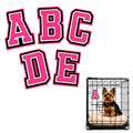 Custom Letter Charms for Dog and Cat Crates, Snap-On Decor Kit | Snap-on rubber letter charms for dog and cat wire crates. Personalize with names, phrases, birthdays and pet parties.