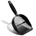 DHXYZZB Cat Litter Scoop 304 Stainless Steel Litter Shovel, Heavy Duty Litter Sifter, Litter Scooper with Wooden Handle Large Scoop for Fast Sifting Easy Rinse Clean