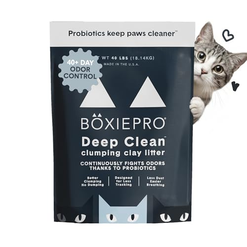 Boxie Probiotic Clumping Cat Litter 40+ Day Odor Control Dust Free 40 lb - size: 40 lb