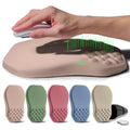 Ergonomic Raised Mouse Pad Wrist Support with Bilateral Slope Memory Foam Mousepad for Wrist Rest and Carpal Tunnel Pain Relief 11.8x7.9〃 Apricot Pink - color: Apricot Pink