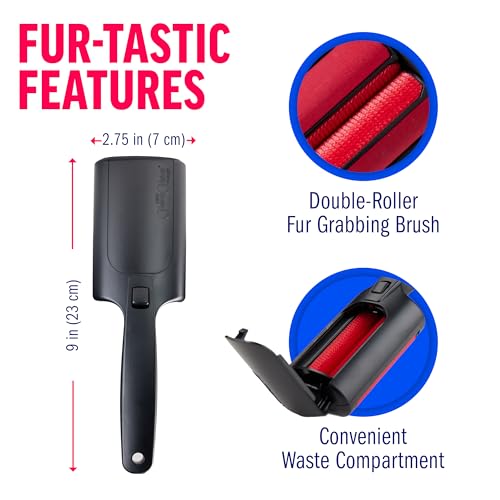 ChomChom Roller Pet Hair Remover – Reusable Lint Roller Pet Hair Removal Tool for Clothes, Couches, Cars and Travel - Cat Dog Hair Remover, Compact, No Sticky Refills Needed (Mini Roller) - color: Black Matte