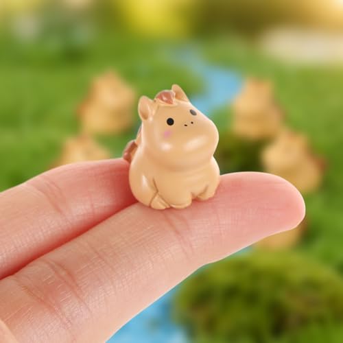 25 Pieces Mini Horse Animals Tiny Resin Animals for Dollhouse Fairy Garden Landscape Aquarium Party Decorations - style: Horse