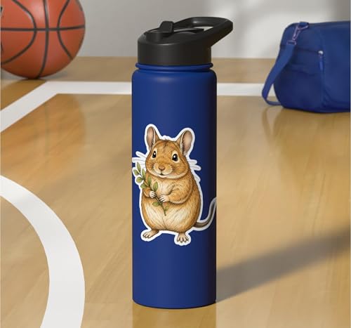 Degu With Leafy Branch Stainless Steel Insulated Water Bottle - color: Royal Blue