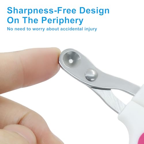 Cat Nail Clippers, Pet Nail Clippers, Dark Pink | Cat Claw Trimmers - color: Pink, size: Single Hole