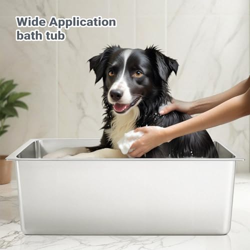 Kirecoo XL Stainless Steel Cat Litter Box High Sided, Non-Stick | Solid Metal Box, Odor Free, Non Stick, Rust Proof, Easy to Clean, Ideal for Cats, Kittens, Multi-cat & Rabbits, Indoor Use - size: 23.43" L x 15.55" W x 5.7" H