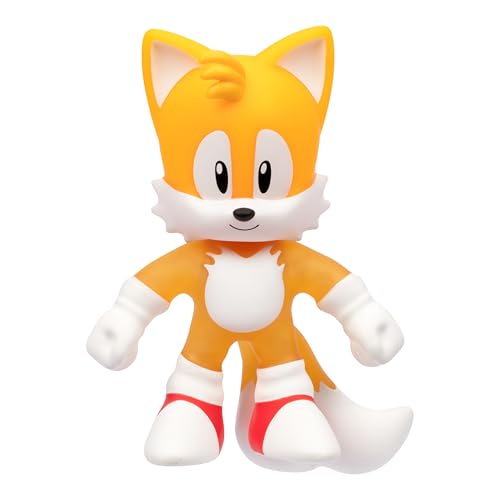 Heroes of Goo Jit Zu Stretch Surge Tails, Powered Up with Glow Surge Giving Him Glow-in-The-Dark Powers, Scrunchy, Stretchy Filling, Stretch Him Up to 3 Times His Size – Sensory Toys - style: Tails - Glow in the Dark