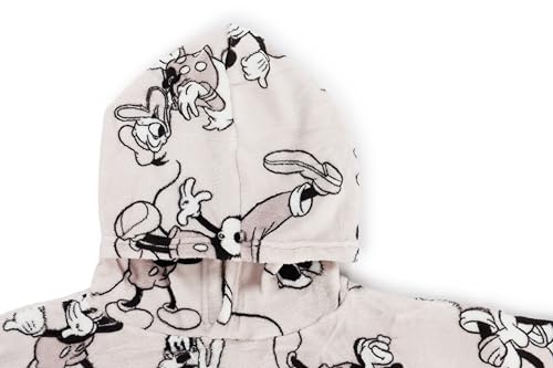 Jay Franco Wearable Throw Blanket – Kids Oversized Plush Hooded Blanket with Pocket, Ultra Soft Cozy Fleece Throw for Lounging, Travel, Gray - Mickey and Friends, 24x32 - Kid - color: Gray - Mickey and Friends, size: Kid