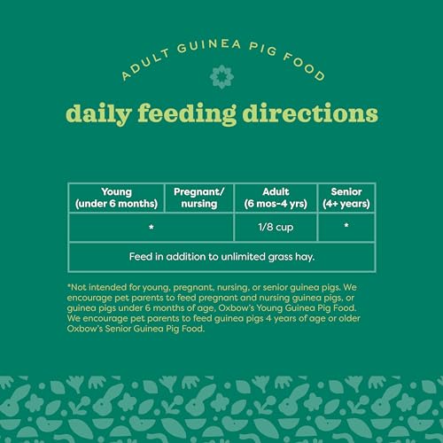 Oxbow Organic Adult Guinea Pig Food, Guinea Pig Pellets, Vitamin C, 3 lb | Organic Timothy Hay-Based Guinea Pig Pellets, Stabilized Vitamin C, Uniform Diet, Omega 3 & 6, Antioxidants, Made in USA