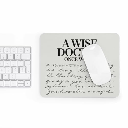 Funny Doctor Mouse Pad A Wise Doctor Once Wrote Unreadable Note Mousepad with Medical Joke Non-Slip Rubber Base Gift for Physicians Nurses Medical Students Office Desk Accessory Appreciation Humor - color: Doctor