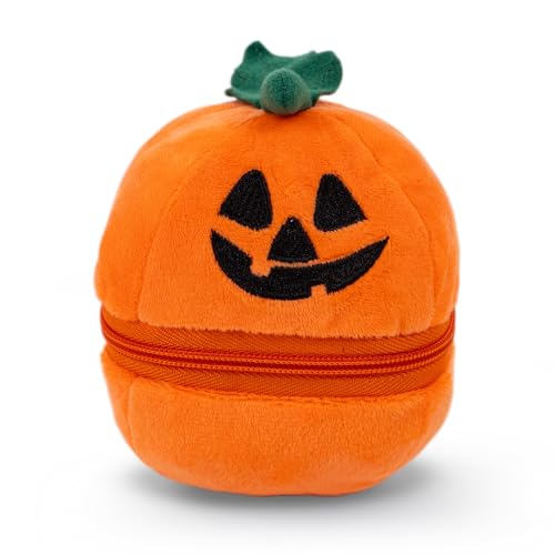 Plushland Halloween Zip-Up Pumpkin Stuffed Animal Plush Toys,Hideaway Spooky Black Cat Bat Ghost Capybara Plush Halloween Toy for Festive Decorations & Fun Surprises 6 Inches (Capybara) - style: Capybara