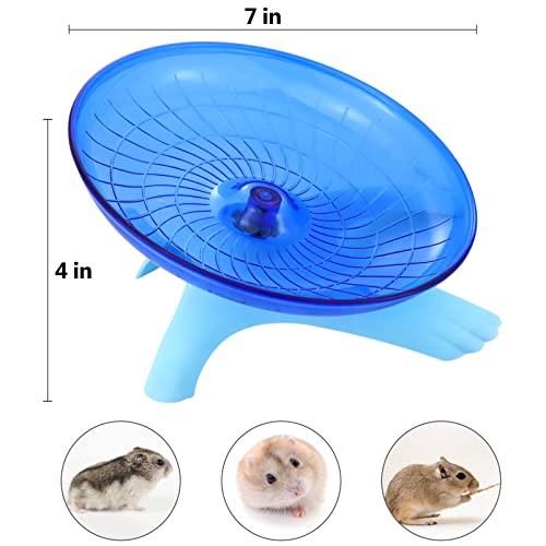Nanaborn Hamster Wheel Silent for Cage Hermit Crab Tank Accessories (Blue) | 7 Inch, Small, Plastic - color: Blue
