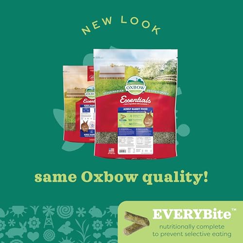 Oxbow Essentials Adult Rabbit Food, Timothy Hay Rabbit Pellets, USA, 25 lb | Bunny Food for Adult Rabbits, Made with High Fiber Oxbow Hay, Vitamins & Minerals, Uniform, Prevents Selective Feeding - size: 25 Pound (Pack of 1)