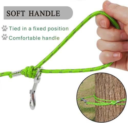 Reflective Cat Leash -50FT Cat Cable Out Escape Proof Walking Leads Yard Long Durable Safe Leash Traning Play Outdoor for Puppies/Kittens/Small Animals(Green) - color: Green, size: 50FT