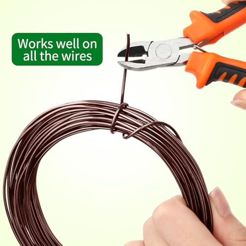Mudder 5 Roll Aluminum Bonsai Training Wire Tree 1/1.5/2/2.5/3mm 118 Feet Total with Bonsai Wire Cutter Anodized Training for Holding Branches Small Trunks(Brown) - color: Brown, size: 1/1.5/2/2.5/3mm