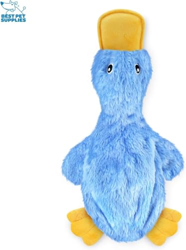 Best Pet Supplies Interactive Squeaky Dog Toy - Crinkle Duck Set | Pack of 3, Stuffing Free Body, Soft, Squeaks & Crinkles, No Mess, Perfect for Moderate Chewers, Toss and Fetch Play - color: Crinkle Duck (Yellow, Blue, Pink), size: Large