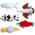 Nocciola Squeaky Dog Toys, 5-Pack Crinkle Plush Toys, No Stuffing Dog Toys for Small Medium Large Dogs, Boredom Relief - style: 5 pcs Crinkle Plush Dog Toy