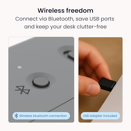 Contour Ergonomic Wireless Bundle RollerMouse Pro3 Ergonomic Mouse & Balance Full-Size Keyboard Combo Central Pointing Device for RSI, Carpal Tunnel Relief & Comfortable Office Work Setup