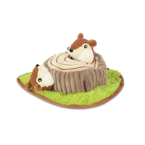 P.L.A.Y. Cute Plush Dog Toys - Forest Friends Critter Themed Durable Interactive Squeaker Chew Toy, Great for Puppies & Small, Medium, Large Dogs - Machine Washable, Recycled Materials (Chipmunks) - style: Chippy and Cheeks the Chipmunks