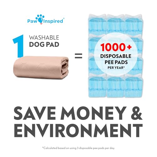 Paw Inspired Round Washable Pee Pads for Dogs, 60" Extra Large Size - size: 60" (1 pack)