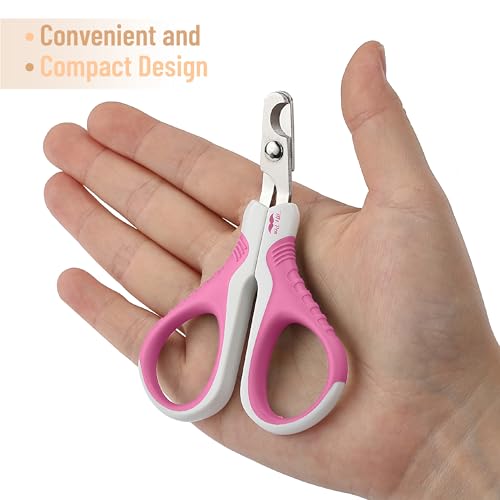 Mr. Pen- Cat Nail Clipper, Stainless Steel | Professional Sharp Cat Claw Trimmer for Small and Medium Cats, Pet Nail Clipper with Sturdy Non Slip Handle - color: Dark Pink