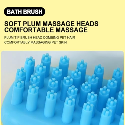 HOP Yellow Dog Bath Brush Shoe-Shape Dog Washing Brush for Small Dogs&Cats | Soft TPR Bristles,Dog Massage Shampoo Brush,Pet Grooming Tool,Remove Loose Hair Knots Deep Cleansing