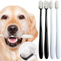 Dog Toothbrush Kit 4 Pack, Ultra Soft Pet Tooth Brush for Medium to Large Dogs & Cats, Easy Dental Cleaning - style: Medium to large dogs(4pcs,white-black)