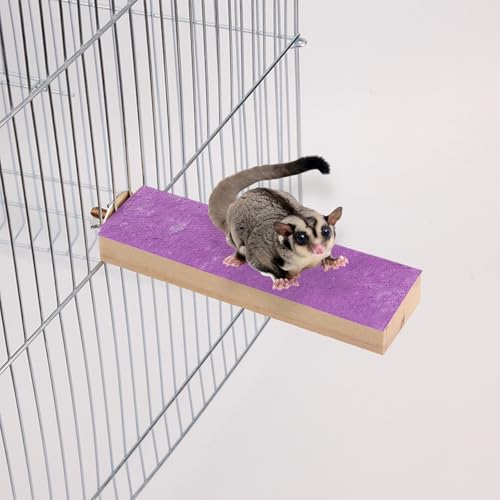 4 Pcs Wood Sugar Glider Toys, Sugar Glider Cage Accessories, Small Animal Climbing Cage Steps, Colorful Sharpening Claws Climbing Stand for Sugar Glider Hamster Chinchillas Rats
