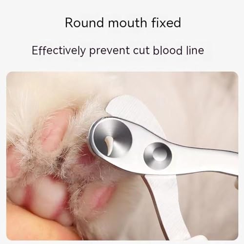 Cat Nail Clippers with Circular Cut Hole -Avoid Over Cutting Pet Nail Clippers -Sharp Angled Blade Professional Paw Trimmer Set for Novice Pet Families (Green) - color: Green