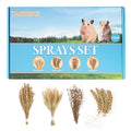 Hamster Spray Set - Natural Snack Grains & Chew Toys for Cage Decoration Accessories, Soft Bedding for Dwarf Syrian Hamsters, Gerbils, Mice & Small Pets - size: 4 Kinds of Grains