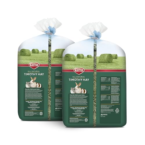 Kaytee Timothy Hay, High Fiber, Grown Specifically for Small Animals, Rabbits, Guinea Pigs, Chinchillas, Ideal Bulk Order for Small Pets, 12 Pounds - size: 12 Pound (Pack of 1)
