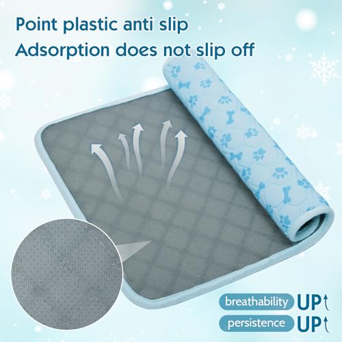 Cooling Mat for Dogs, Q-Max 0.5 Dog Cooling Pad | Lightweight Portable, Non-Toxic Washable, Ideal for Pet Bed, Crate & Car to Relieve Summer Heat - size: Medium