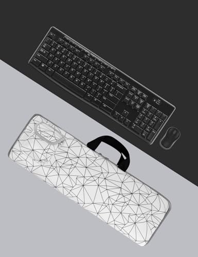 Keyboard Sleeve Travel Case for Logitech Mk270 Keyboards | Rugged Neoprene Construction Zipper Mouse Storage and Cable Storage Pouch(White) - color: Whtie