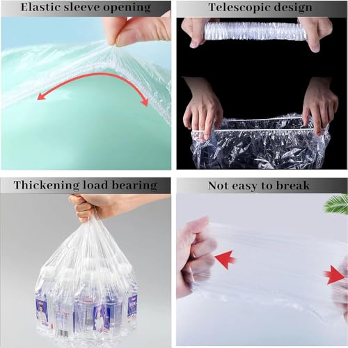 Ouliget Disposable Small Animal Litter Box Liners with Elastic,100Pcs | Portable Pet Waste Litter Box Tidy Bags,Universal Toilet Film Rabbit Cage Liner ,17x8Inches