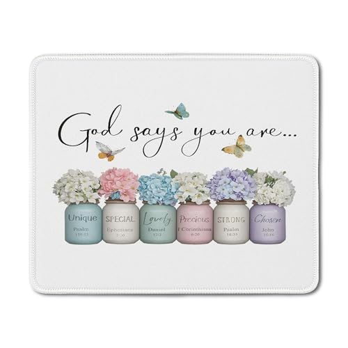 Christian Inspirational Gifts God Says You are Mousepad, Christian Office Supplies Desk Accessories, Religious Bible Verse Mouse Pads for Desk Office Computers Laptop Accessories, 9.5x7.9 Inch - color: 02Child