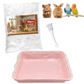50 Pcs Disposable Small Animal Cage Liners - Clear Plastic Rabbit & Bird Cage Liners, Leakproof Guinea Pig Pet Tray Film with Hangable Cleaning Brush (23''-50P) - size: L+W<59''
