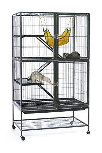 Prevue Pet Products 485 Feisty Ferret Home with Stand, Black Hammertone Small - style: Feisty Ferret Cage