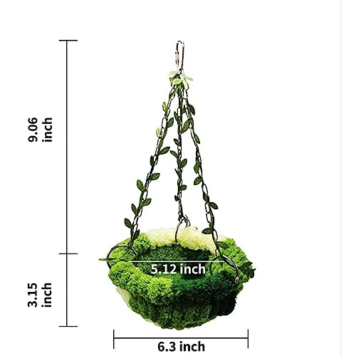 Bird Nest Hanging Hammock Bed Toy for Small Medium Pet Parrot Parakeet Cockatiel Conure Cockatoo Amazon Lovebird Budgie Finch Canary Hamster Rat Gerbils Chinchilla Cage Stand Perch (Green) - color: Green
