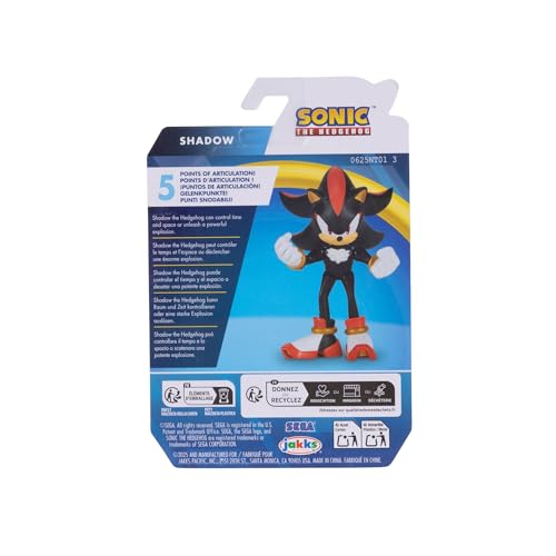Sonic The Hedgehog 2.5" Best of Modern Sonic Action Figures, Includes Sonic, Shadow, Tails, and Knuckles