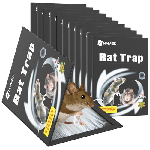 12-Pack 13.8"x9.9"Extra Wide Rat Traps, Heavy Duty Glue Traps for Mice & Rats - Eco-Friendly Indoor Pest Control, Tunnel Design Rat Trap with Super Sticky Adhesive (Mouse Killer, Safe for Kids & Pets)