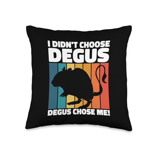 Degus Chose Me Shrub Rat Rodent Common Degu Throw Pillow - size: 16x16