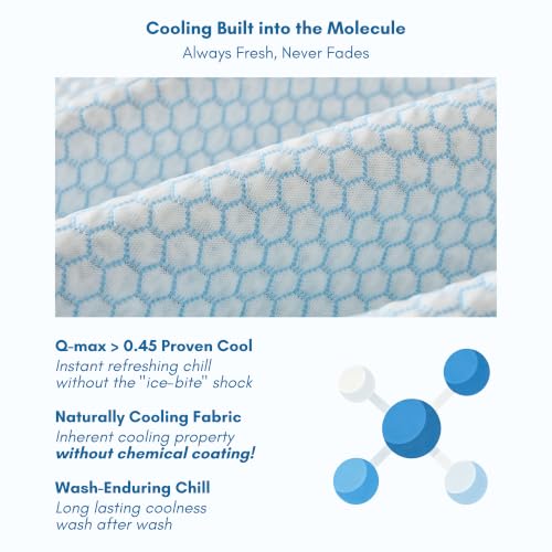 Petfelix FrostPlus Cooling Mat for Dogs Qmax>0.45 Breathable Dog Cooling Mat Chemical Free Fabric Cooling Dog Bed for Cats and Small Animals Non Slip Washable Scratch Resistant, L, 35''*26'' - size: L-35''*26''