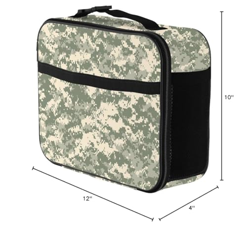 Camo Lunch Bag Reusable Insulated Camouflage Lunch Box Keep Food Cooler Thermal Lunch Tote for Women Men - color: Camo