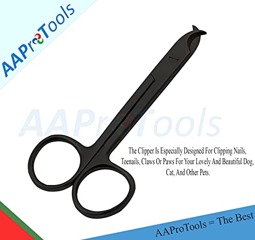 Pet Nail Clippers for Small Animals - Best Cat Nail Clippers & Claw Trimmer for Home Grooming Kit - Professional Grooming Tool for Tiny Dog Cat Bunny Rabbit Bird (Black)