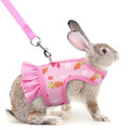 Bunny Harness and Leash Set,Cute Rabbit Harness Guinea Pig Mesh Vest Pink L | Bunny Rabbit Harness Leash Set Guinea Pig Mesh Vest Escape Proof Walking Puppy Small Animal Pets Rat Squirrel Ferret L - color: Pink, size: L(Adult Rabbit)6 months old