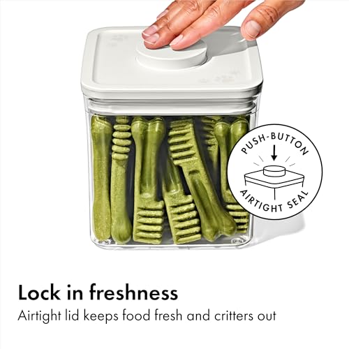 OXO Pet POP Container — 1.1 Qt/1.0 L (Pack of 2) - color: White, size: Pack of 2