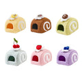 Generic Small Animal Bed, Swiss Roll Shape, Multicolor, Cotton & Velvet, Hamster, Mouse, Chinchilla, 4"D x 3"W x 3"H - color: Chocolate roll, size: Small