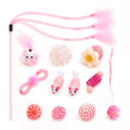 12-Pcs Interactive Cat Toys, Feather Wand, Springs & Catnip Balls | Curated variety pack, diverse mice, crinkle textures, healthy teething chew relief, indoor kitten boredom enrichment
