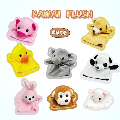 Brown Bear Hand Puppet Plush Toys (1 Pack) for Imaginative Pretend Play, Puppet Interactive Finger Toy, Cute Bear Stuffed Animals Hand Puppets for Toddlers, Kids Prizes, Easter Basket Stuffers - style: Bear